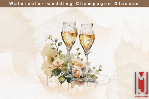 Celebrate in Style: The Wedding Champagne Glasses Font