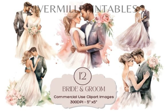 Celebrate Love: Designing with Bride & Groom Wedding Clipart