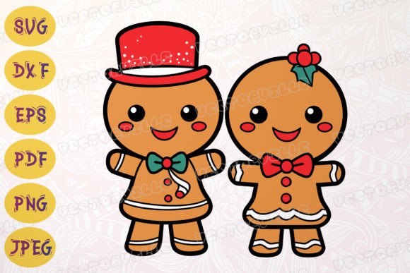Charming Couple Gingerbread SVG for Wedding Creations