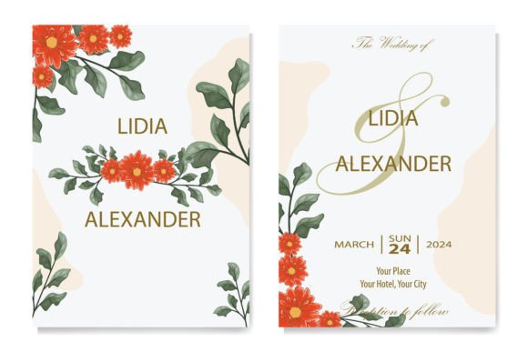 Designing with Nature: The Blooms & Greenery Floral Foliage Wedding Invitation