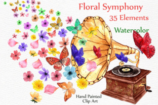 Elegant Floral Wedding Clipart: Hand-Painted Watercolor Elements