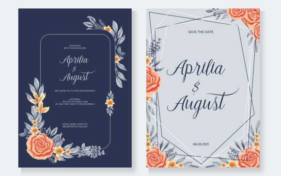 Elegant Soft Floral Wedding Invitation: A Touch of Romance
