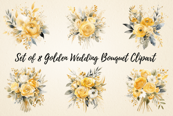 Golden Wedding Bouquet Sublimation: A Designer's Floral Asset
