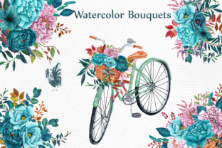 Hand-Painted Watercolor Bouquets for Romantic Wedding Designs