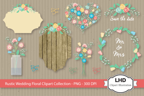 Rustic Wedding Floral Clipart: Designs for a Natural Aesthetic