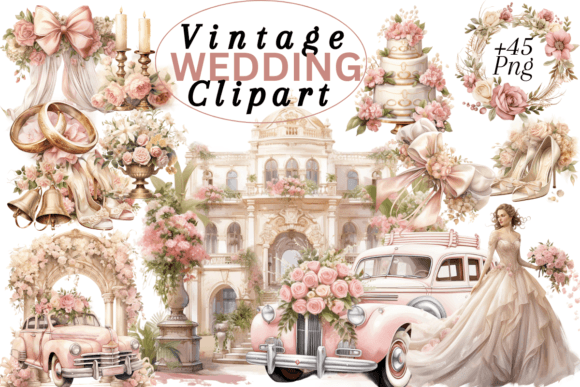 Timeless Charm for Modern Designs: Vintage Wedding Clipart