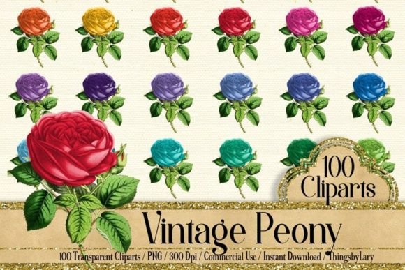 Unlocking Romance: 100 Wedding Peony Clip Arts for Your Designs