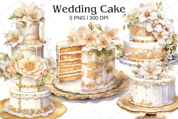 Watercolor Wedding Cake Clipart: A Floral Design Guide