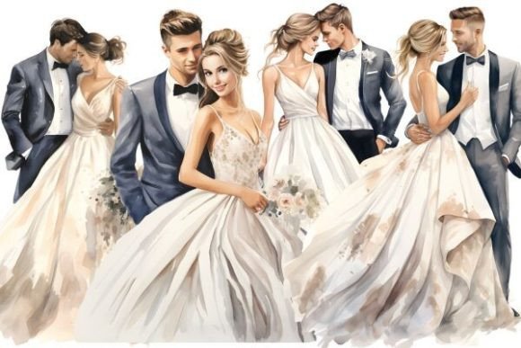 Watercolor Wedding Clipart: A Versatile Asset for Creators