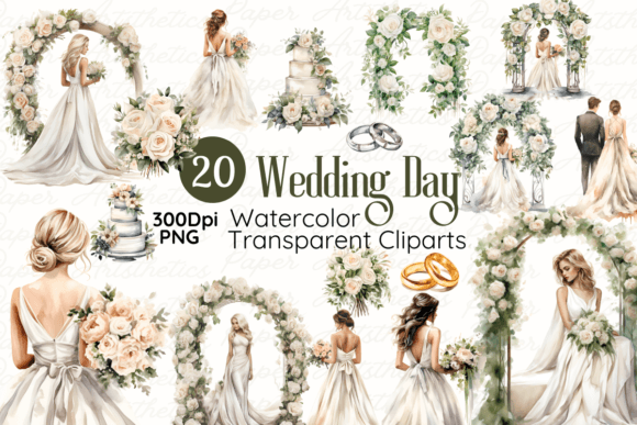 Watercolor Wedding Clipart Bundle: Your Creative Toolkit