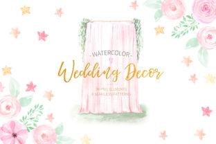 Watercolor Wedding Decor Set: A Hand-Painted Design Kit