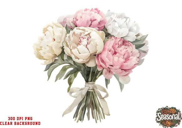 Watercolor Wedding Peonies Bouquet: The Ultimate Design Asset